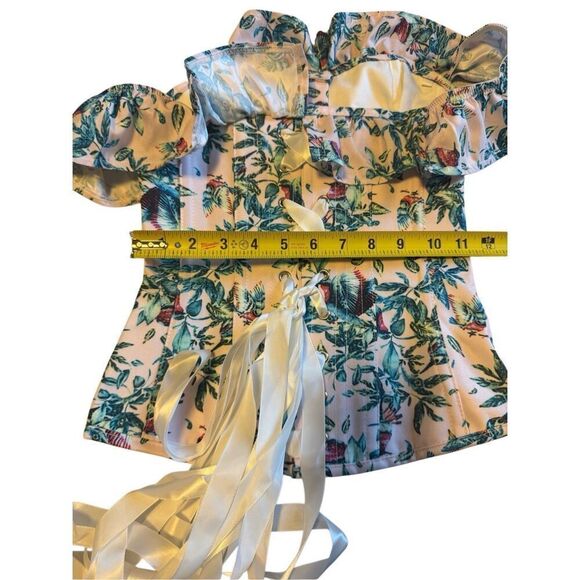Corset story size 4 US Birds of paradise cold shoulder corset top - NWT - Picture 5 of 16